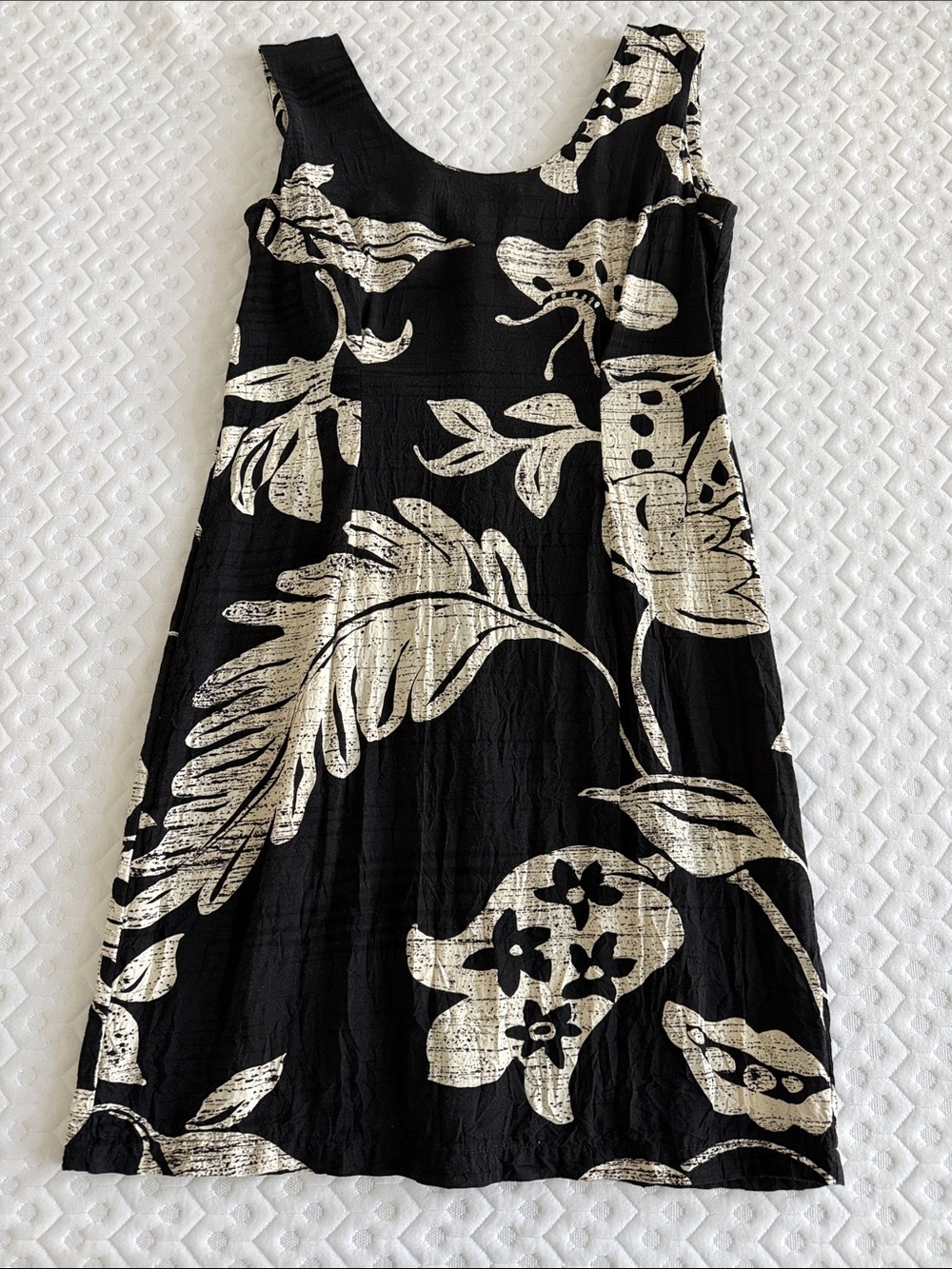 Jams World Black and Cream Floral A-Line Dress